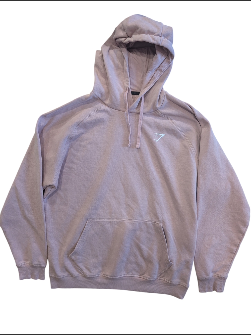 Gymshark Womens Light Pink Hooded Sweatshirt Oversized Gym Workout Gear Size XXL - Picture 3 of 6